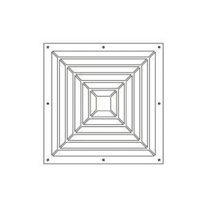 INOX. Difusor estampado tipo diamante. INOX. SSSSD